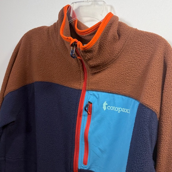 Cotopaxi Men’s Abrazo Half zip Fleece jacket brown navy blue size medium. - Picture 2 of 10